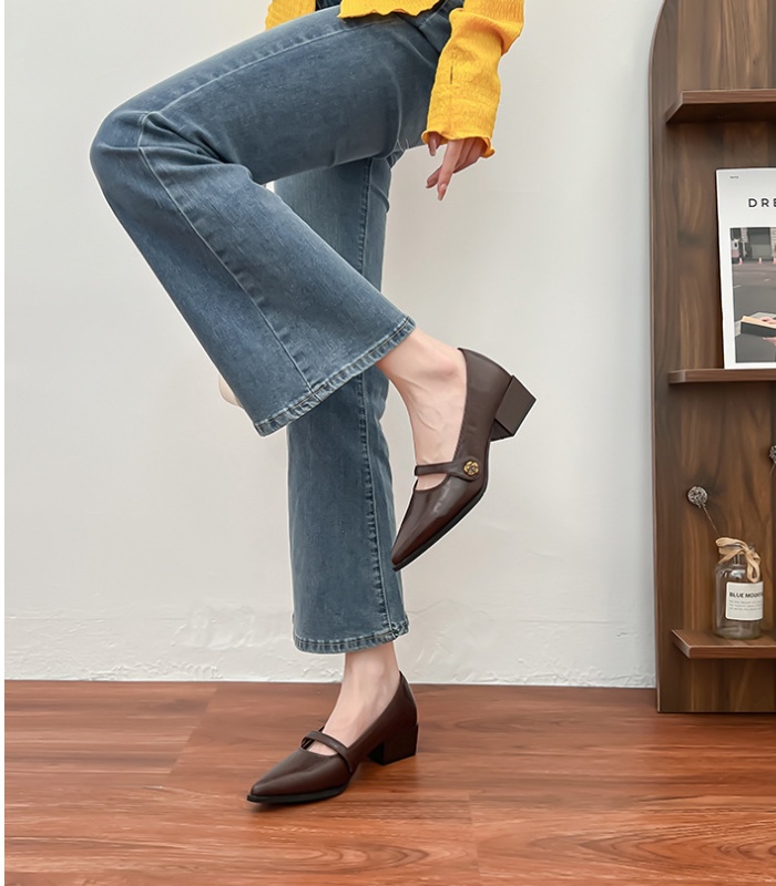 Fashion wears outside high-heeled shoes all-match shoes