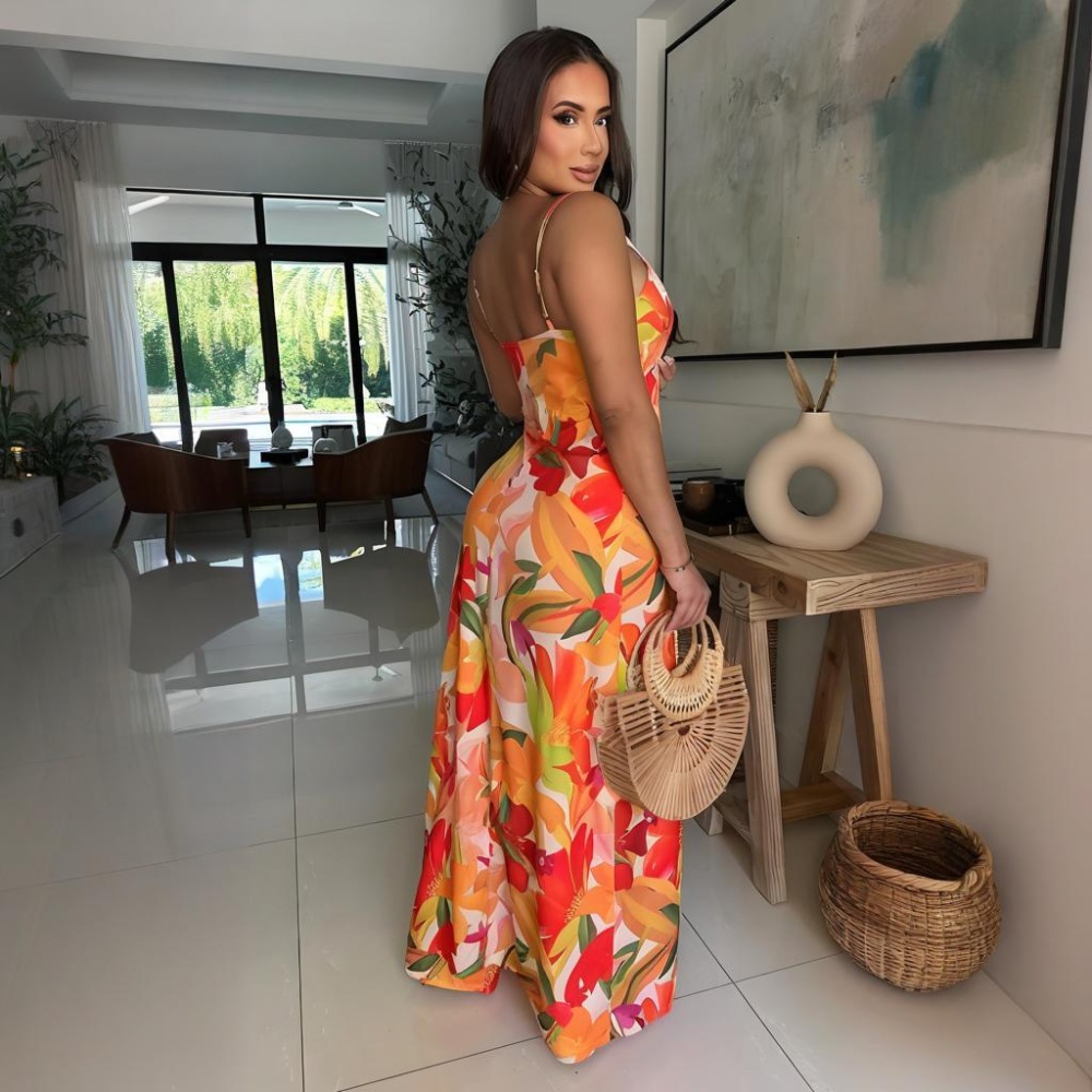 Sexy wide leg pants frenum tops 2pcs set for women