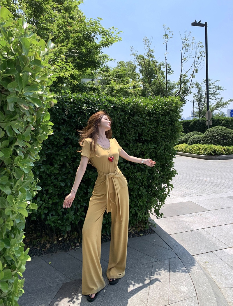 Cozy knitted long pants loose shawl 3pcs set for women