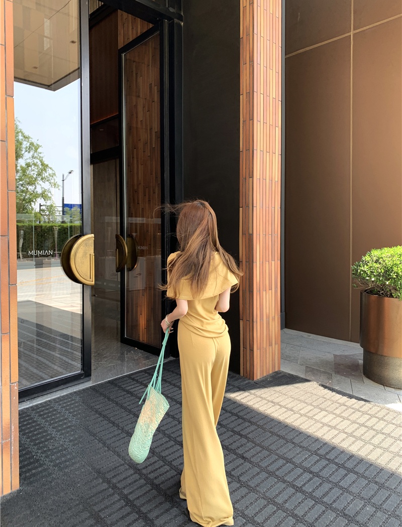 Cozy knitted long pants loose shawl 3pcs set for women