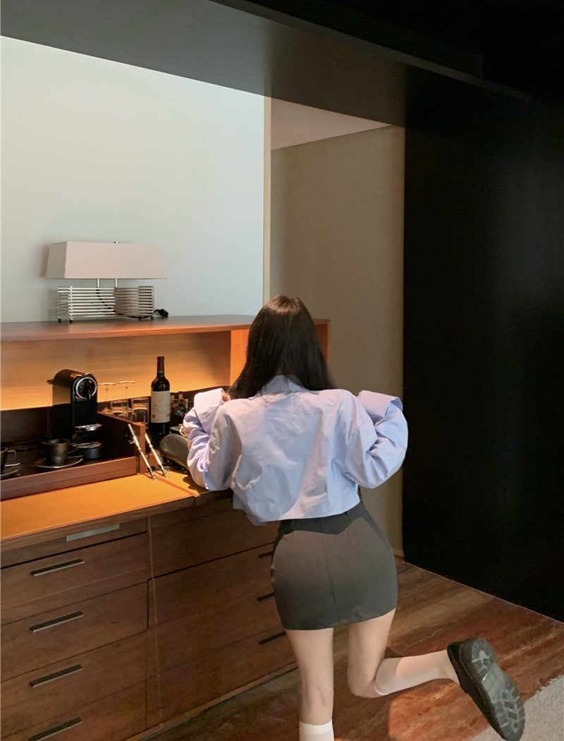 Spicegirl short skirt long sleeve business suit 3pcs set
