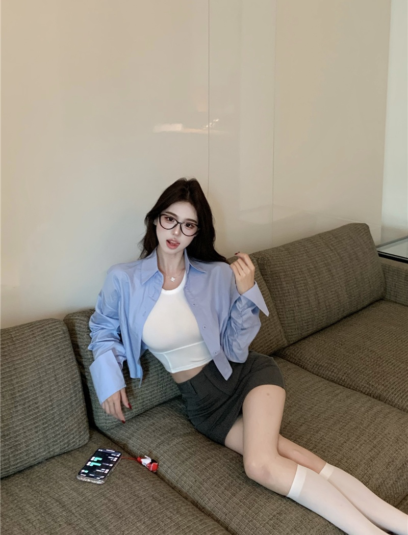 Spicegirl short skirt long sleeve business suit 3pcs set