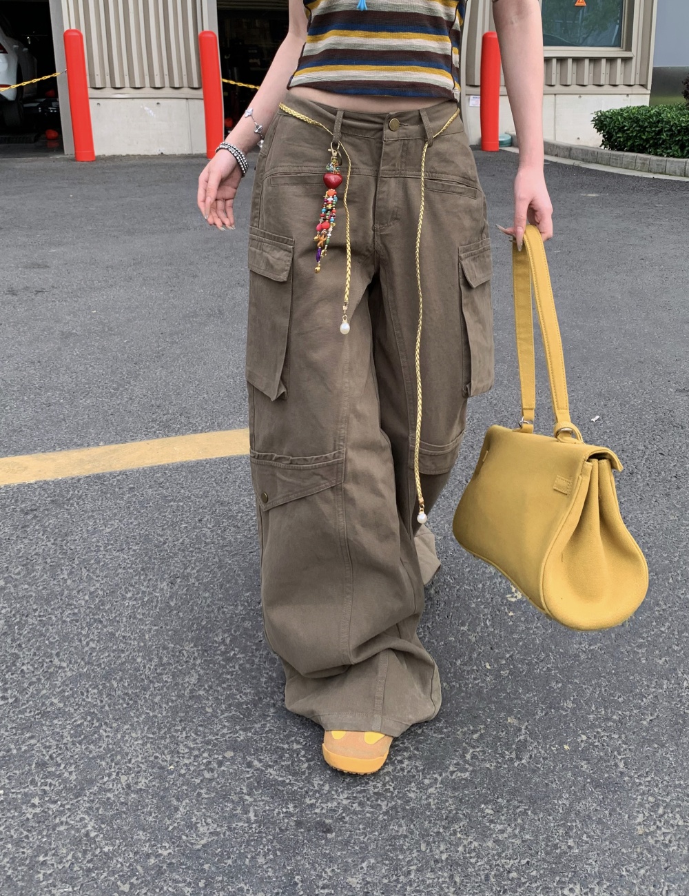 Halter vest wide leg work pants a set for women