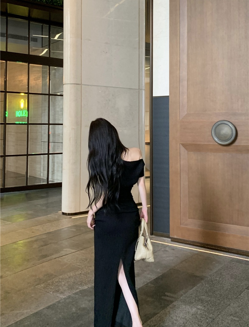 High waist slim straight skirt France style tender tops a set