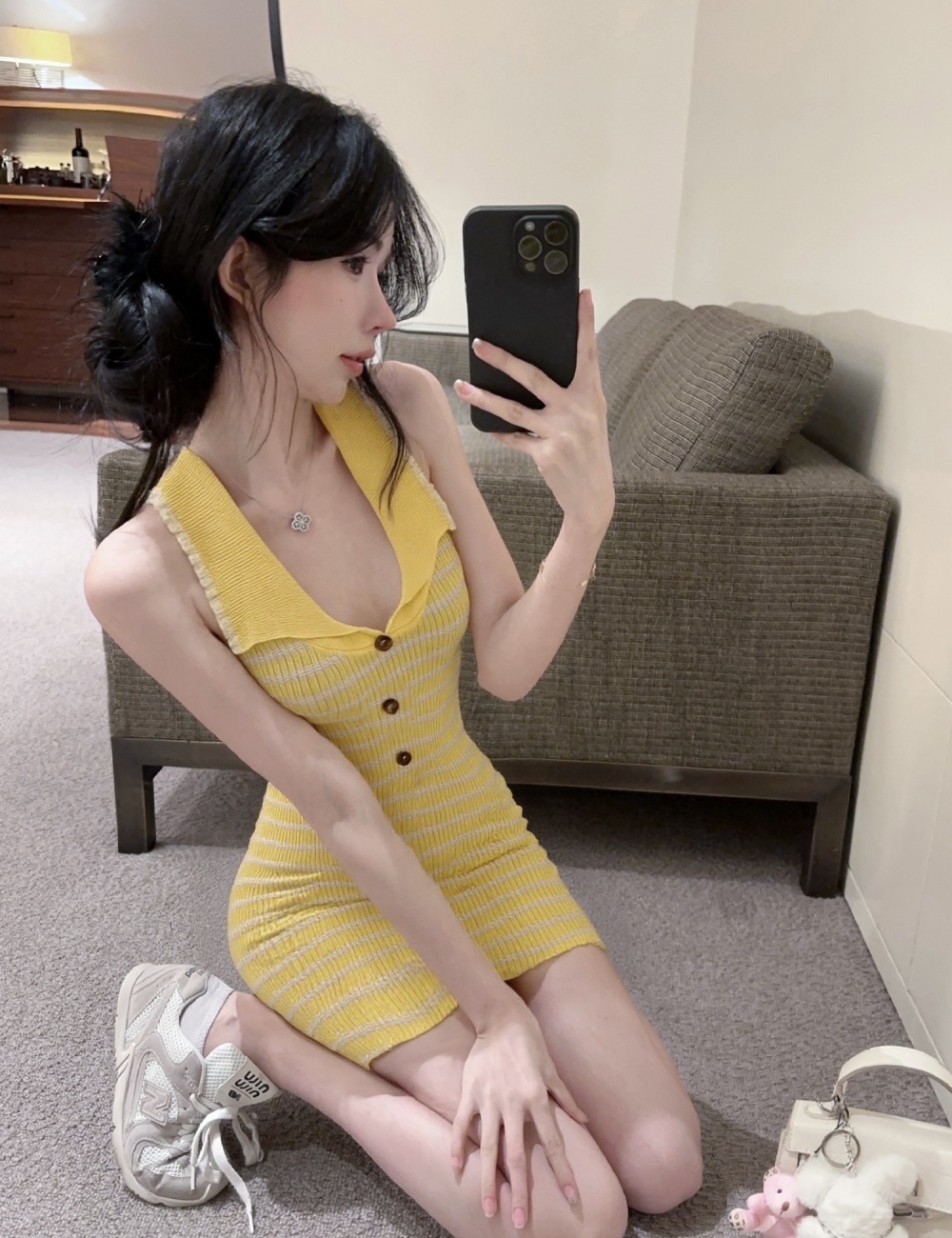 Fashion knitted sweet spicegirl dress for women