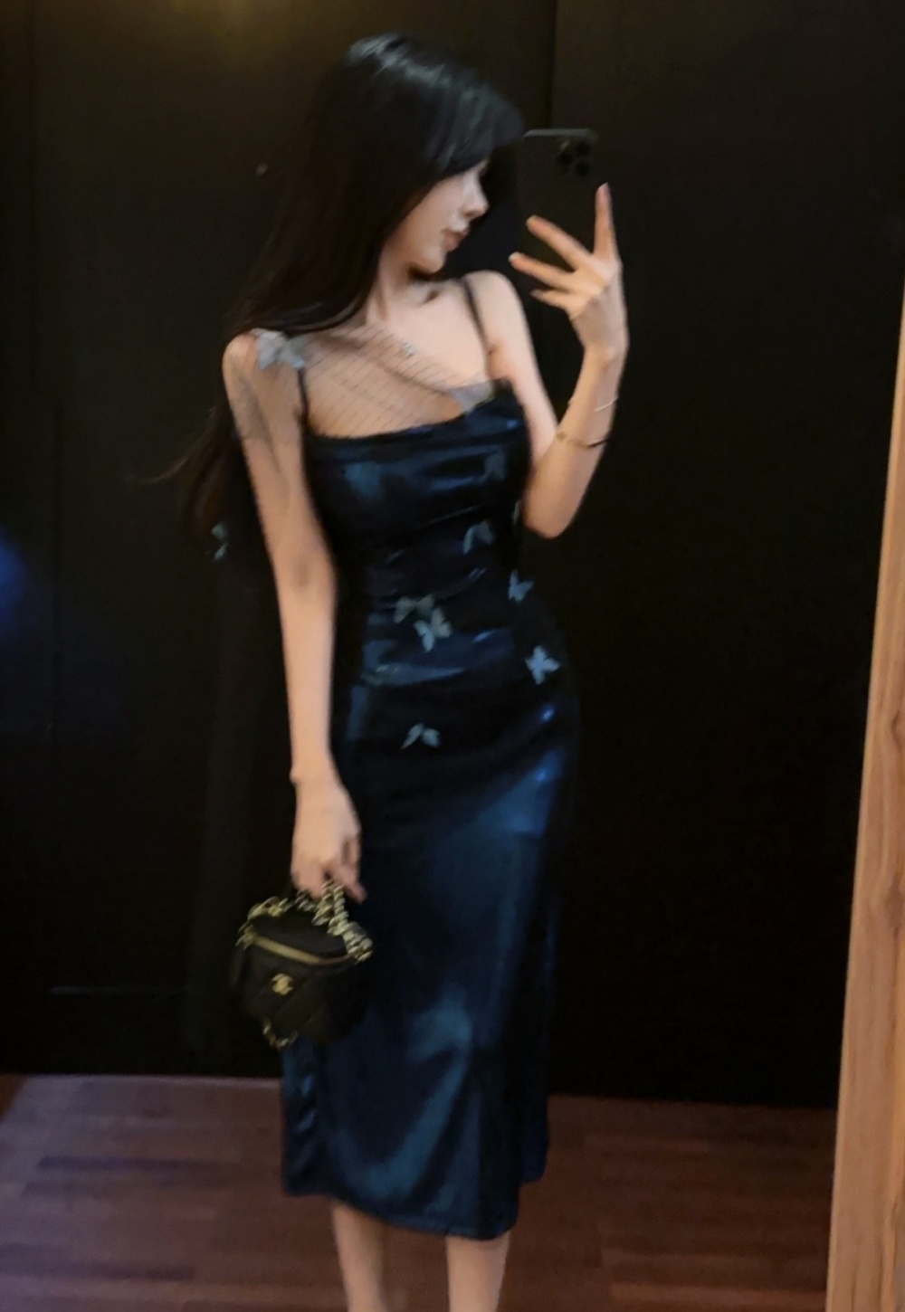 Sling fashion dress enticement long dress
