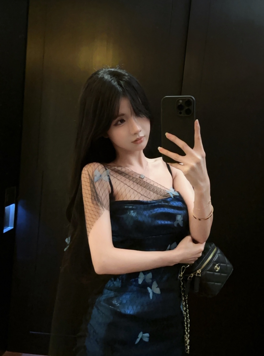 Sling fashion dress enticement long dress