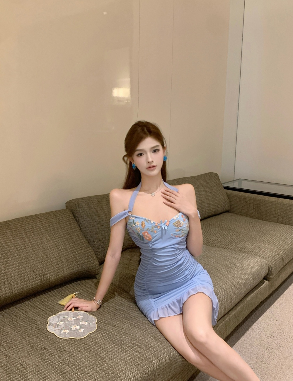 Halter dress temperament formal dress for women