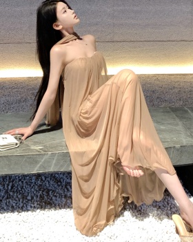 Streamer gauze dress sexy summer evening dress