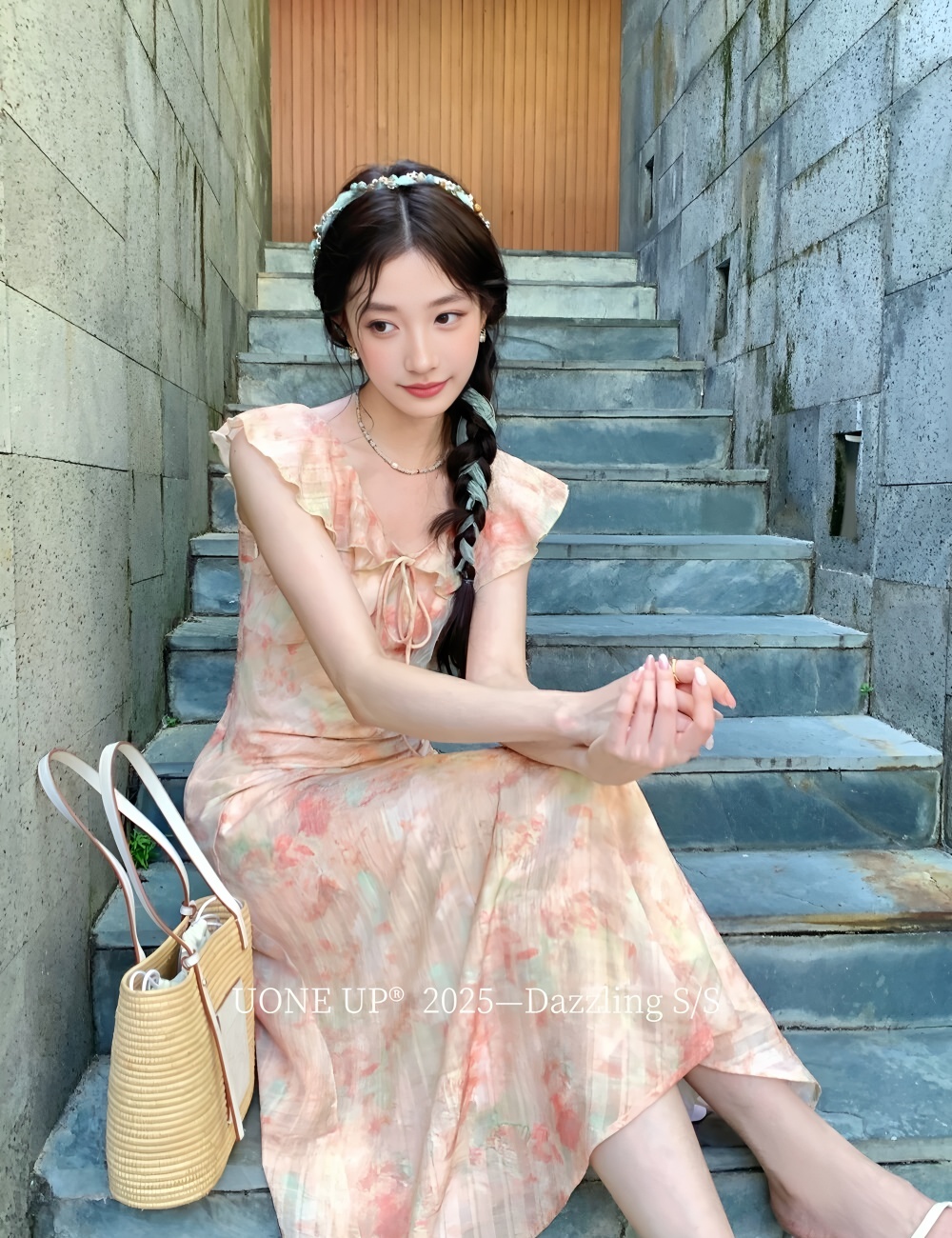 Boats sleeve tender slim romantic frenum pinched waist dress