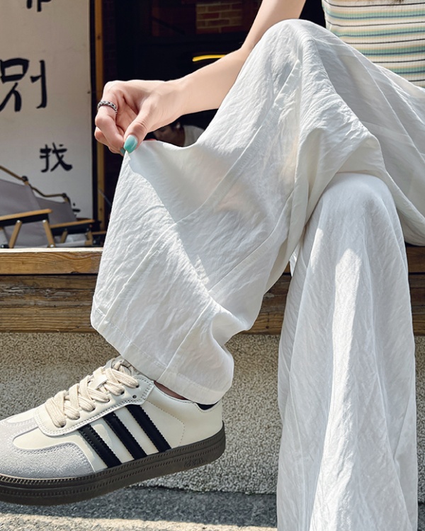 Drawstring all-match pants cotton loose long pants for women