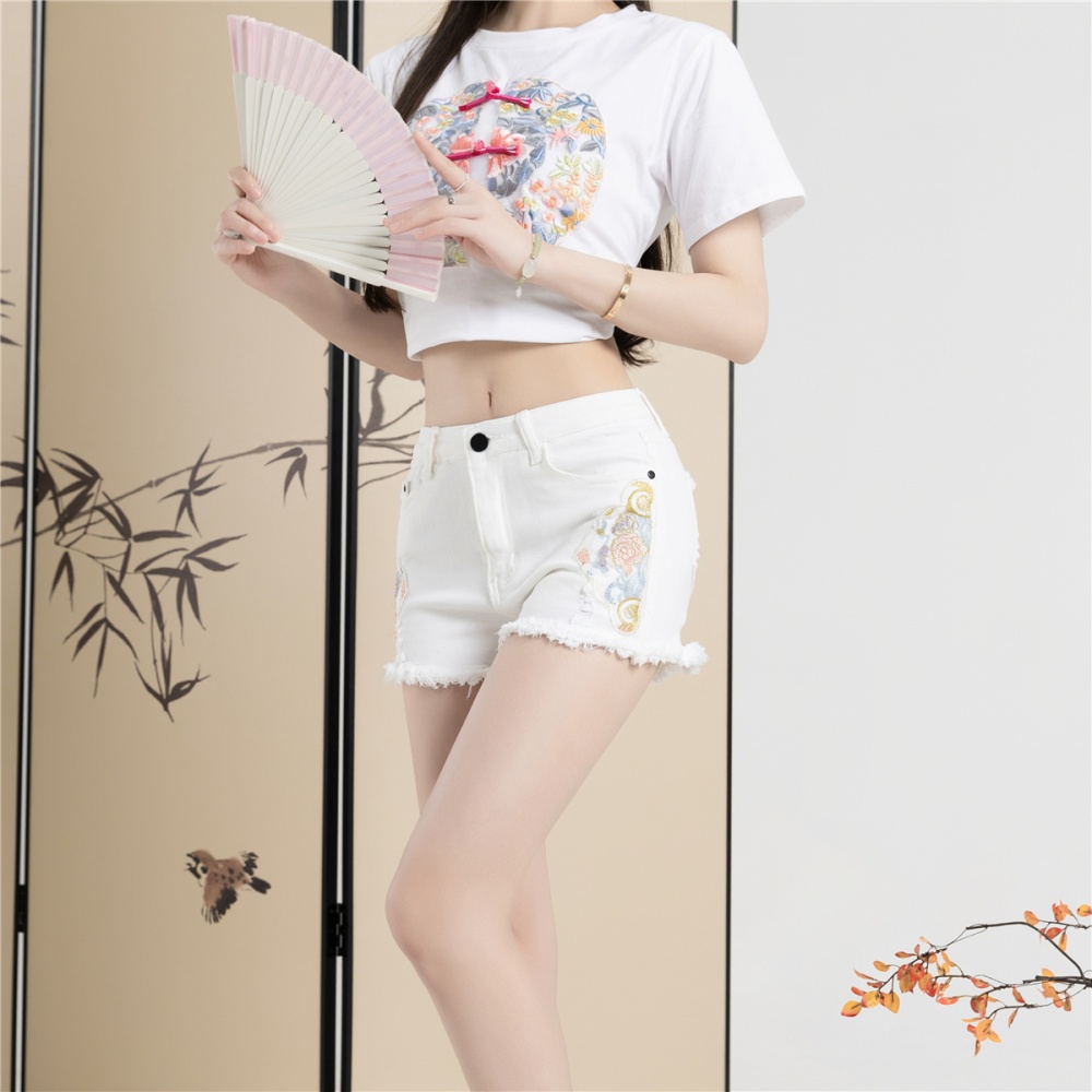 Micro-bomb high waist short jeans spicegirl Casual shorts
