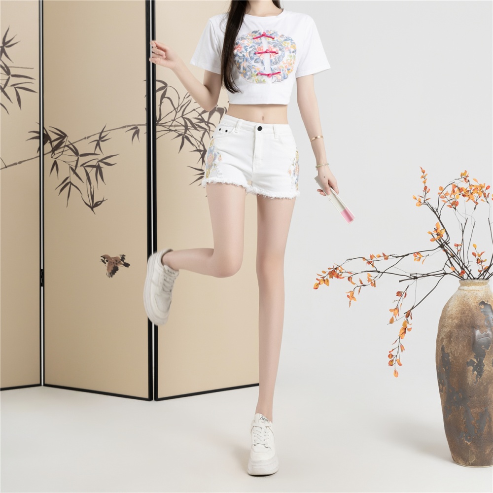 Micro-bomb high waist short jeans spicegirl Casual shorts