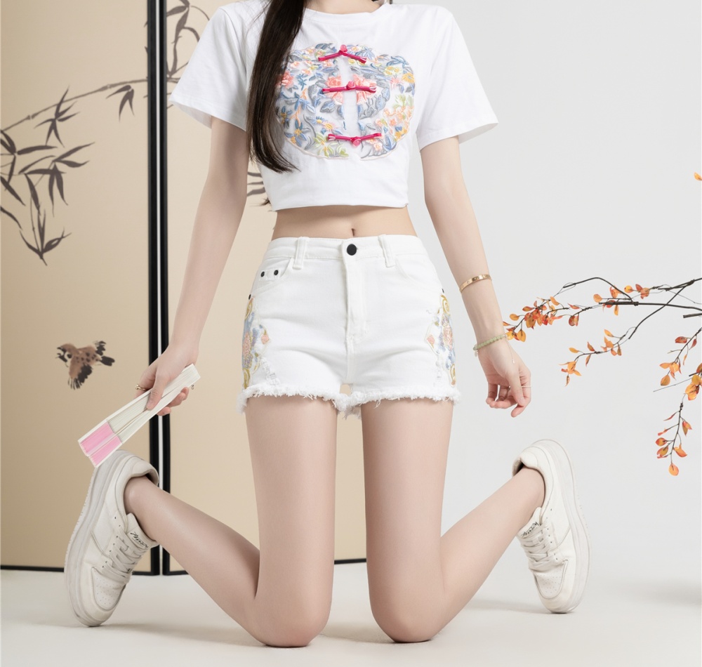 Micro-bomb high waist short jeans spicegirl Casual shorts