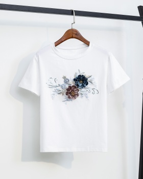 Short sleeve pure stereoscopic colors T-shirt