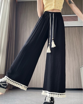 Straight wide leg pants nine tenths casual pants for women