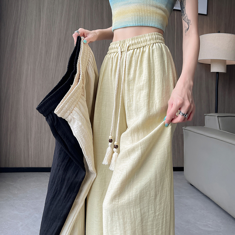 Straight wide leg pants nine tenths casual pants for women