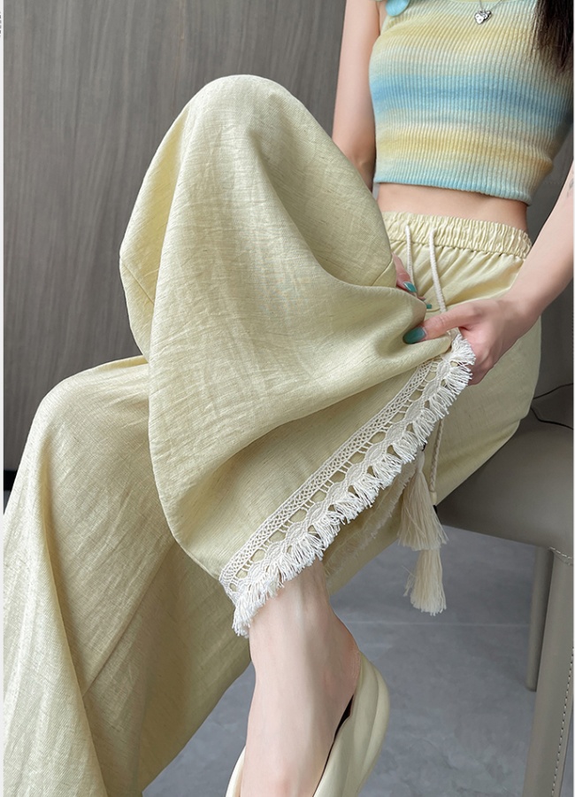 Straight wide leg pants nine tenths casual pants for women