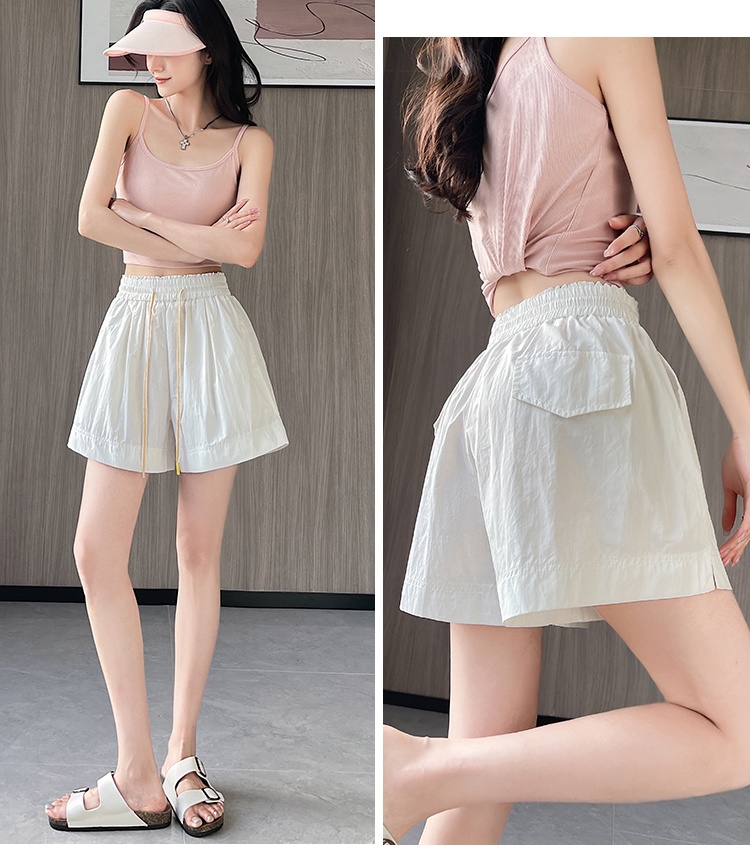 Sports slim Korean style loose summer wide leg shorts for women