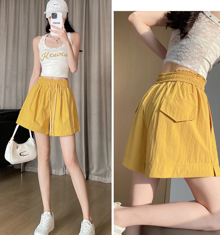 Sports slim Korean style loose summer wide leg shorts for women
