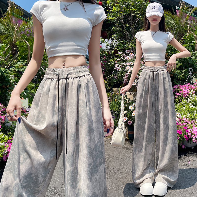 Casual sunscreen pants summer wide leg pants for women