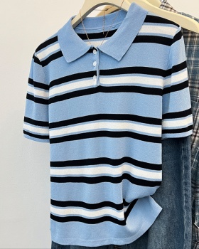 Ice silk summer T-shirt loose tops for women