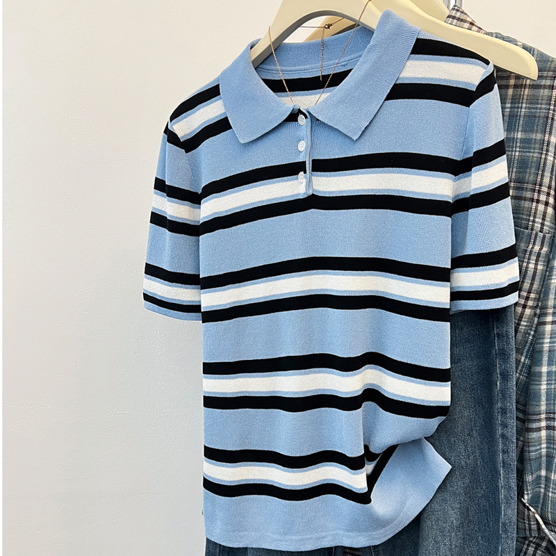 Ice silk summer T-shirt loose tops for women