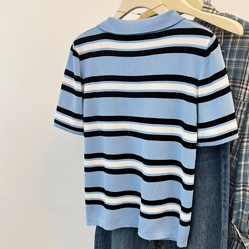 Ice silk summer T-shirt loose tops for women