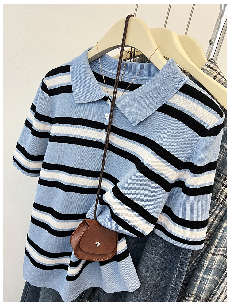 Ice silk summer T-shirt loose tops for women