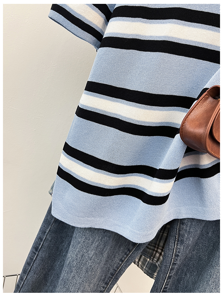 Ice silk summer T-shirt loose tops for women
