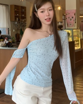 Enticement gauze tops sexy T-shirt for women