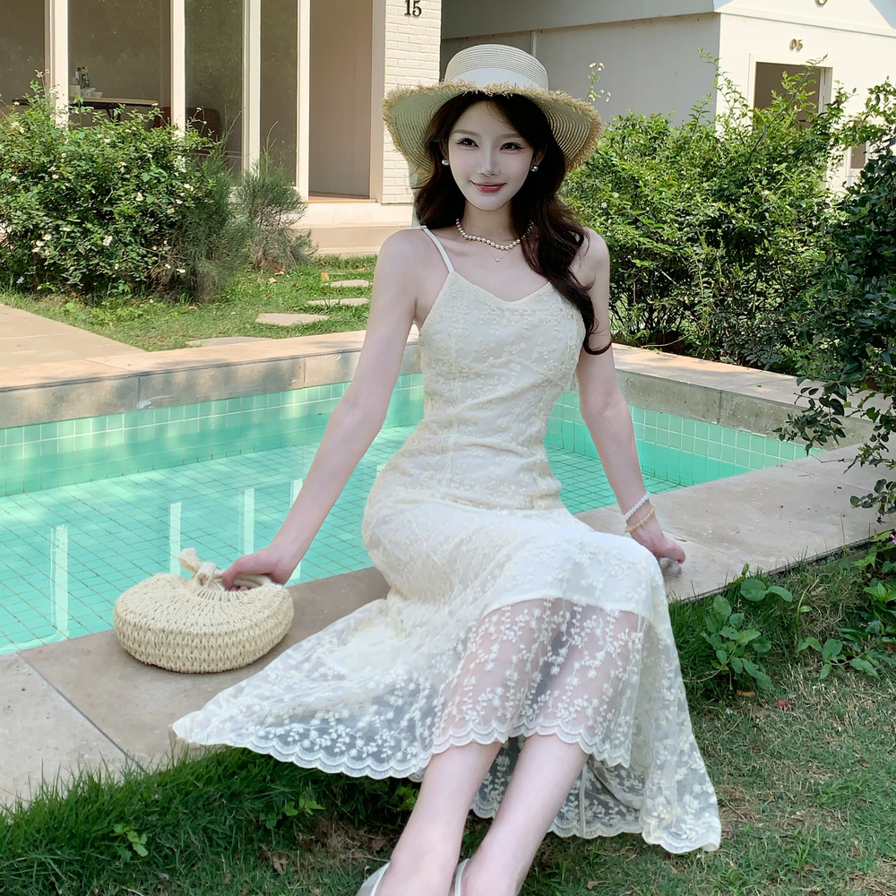 Temperament slim coat large yard enticement dress a set