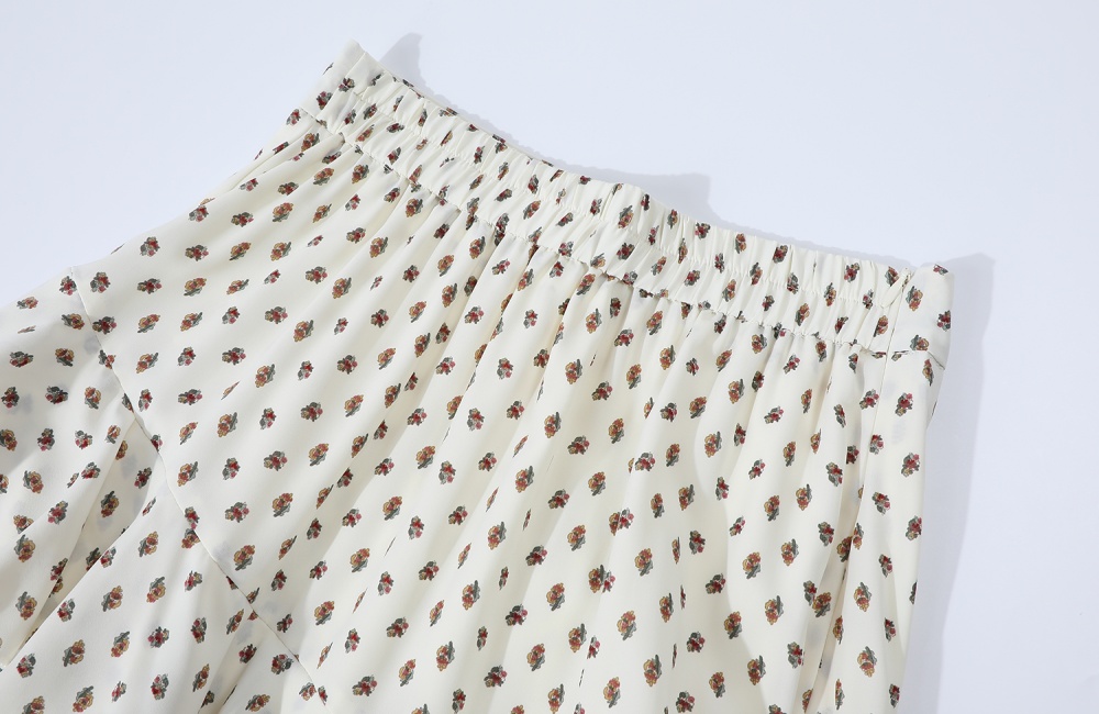 Cake slim summer polka dot floral A-line skirt for women