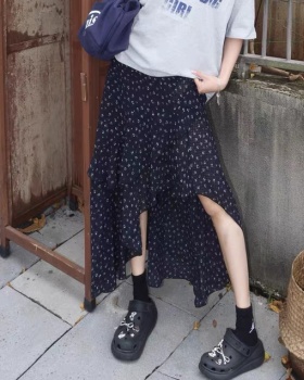 France style spring and summer Casual irregular slim skirt