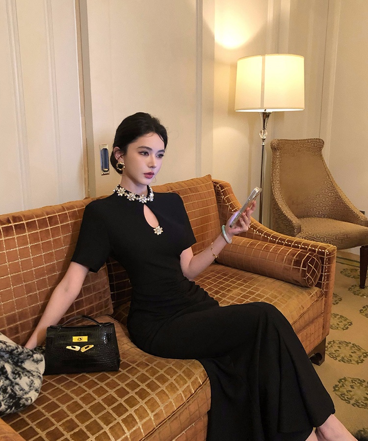 Slim diamond dress light luxury formal dress for women