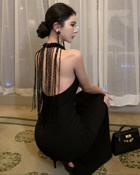Long slim formal dress light luxury dress for women