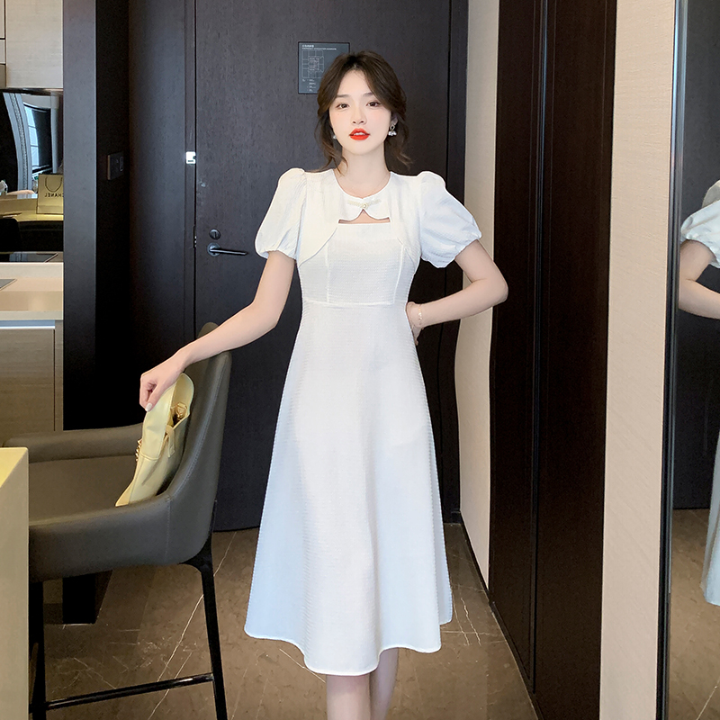Tender summer cheongsam short sleeve France style dress