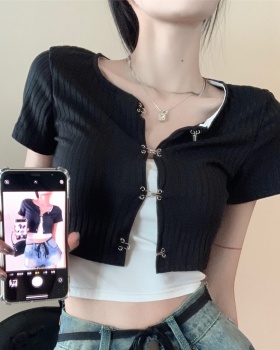 Tight spicegirl niche short slim American style tops