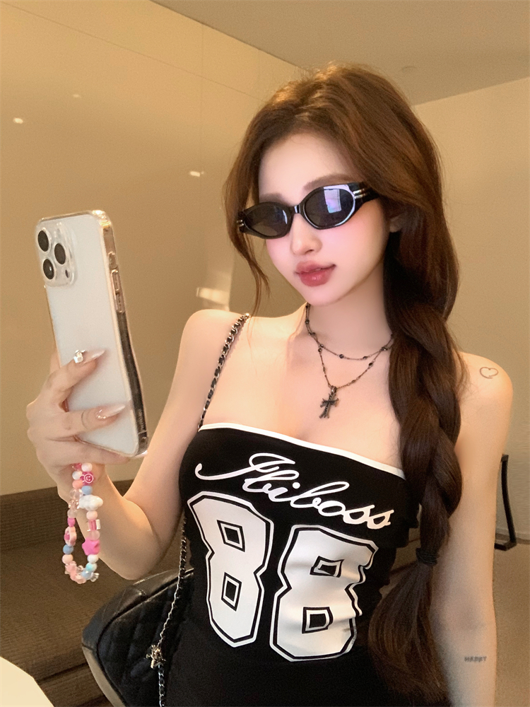 Spicegirl wrapped chest printing slim dress for women