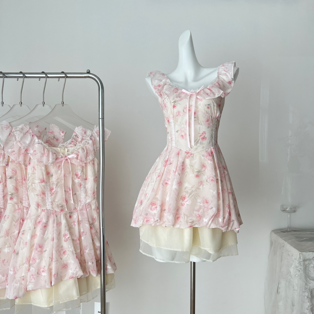 Boats sleeve lovely sweet pinched waist bud dress