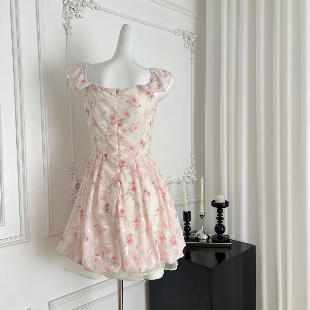 Boats sleeve lovely sweet pinched waist bud dress