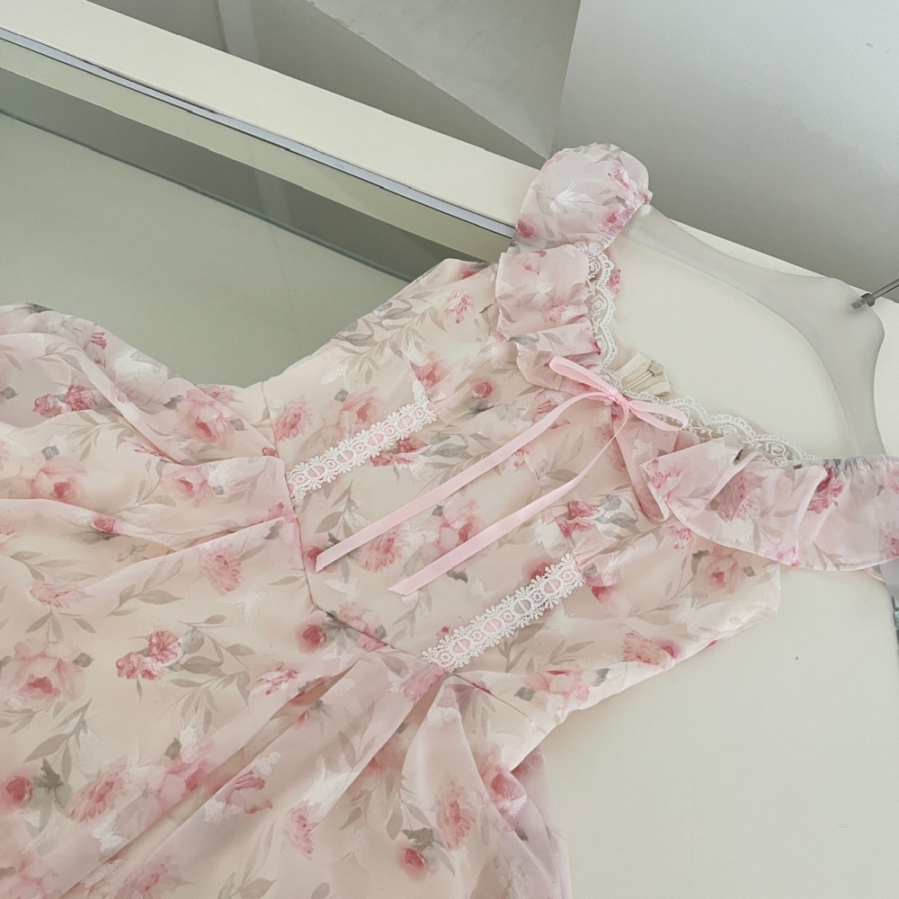 Boats sleeve lovely sweet pinched waist bud dress