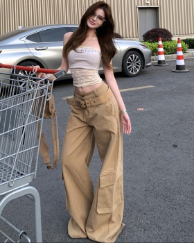 Simple work pants casual pants 2pcs set for women