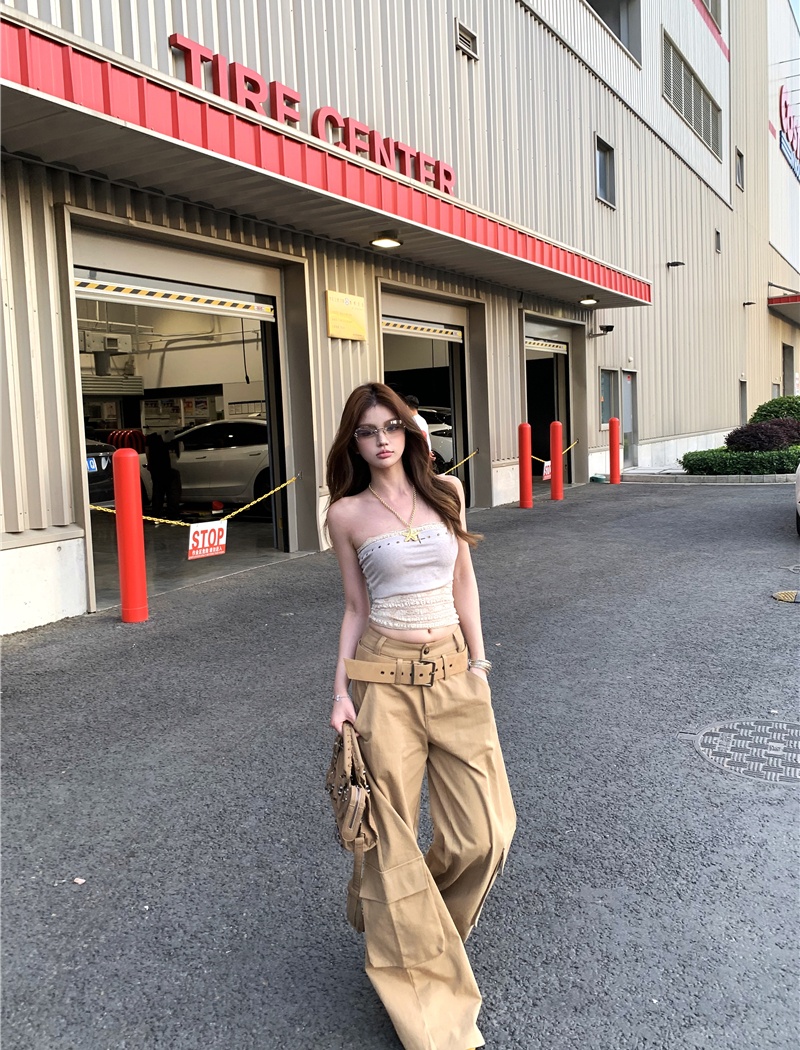 Simple work pants casual pants 2pcs set for women