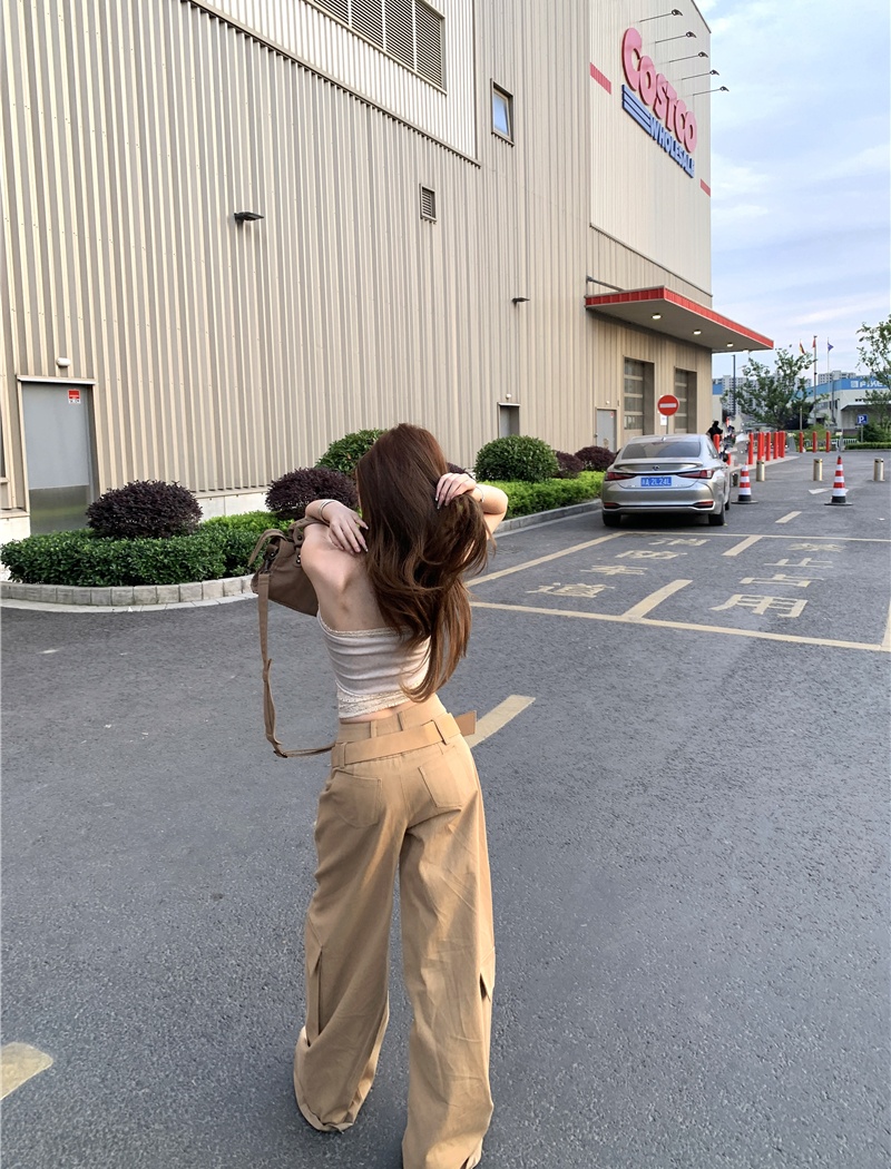 Simple work pants casual pants 2pcs set for women