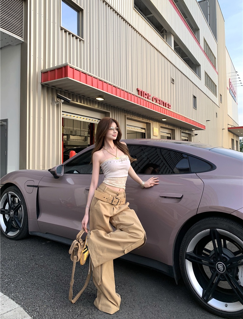 Simple work pants casual pants 2pcs set for women