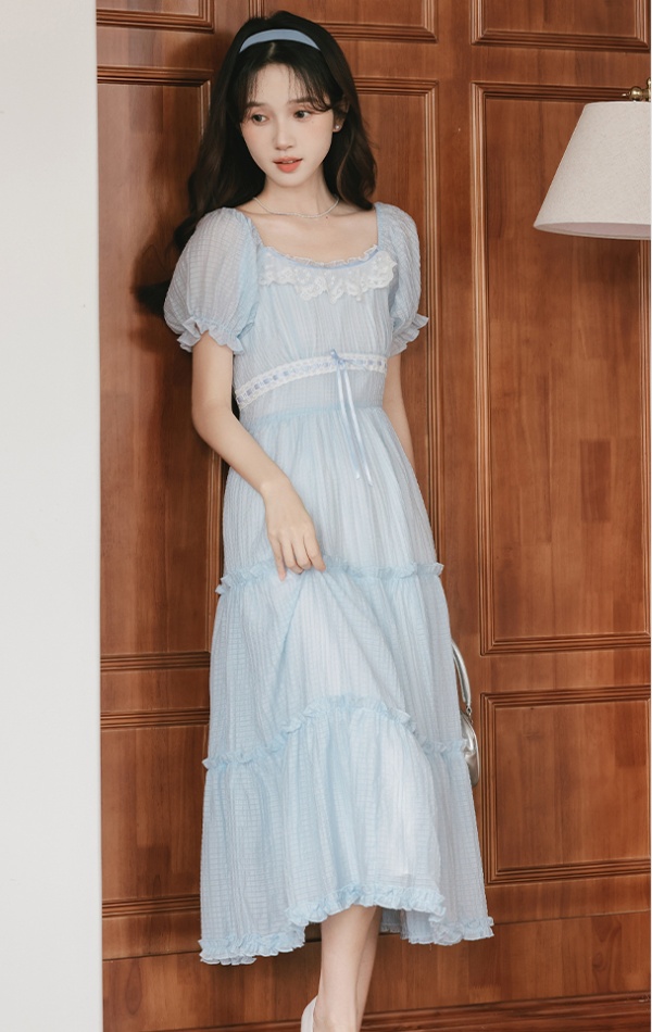 Short sleeve vacation fresh temperament sweet dress