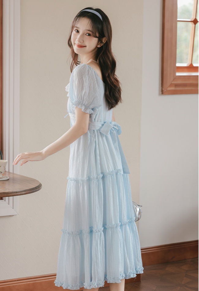Short sleeve vacation fresh temperament sweet dress