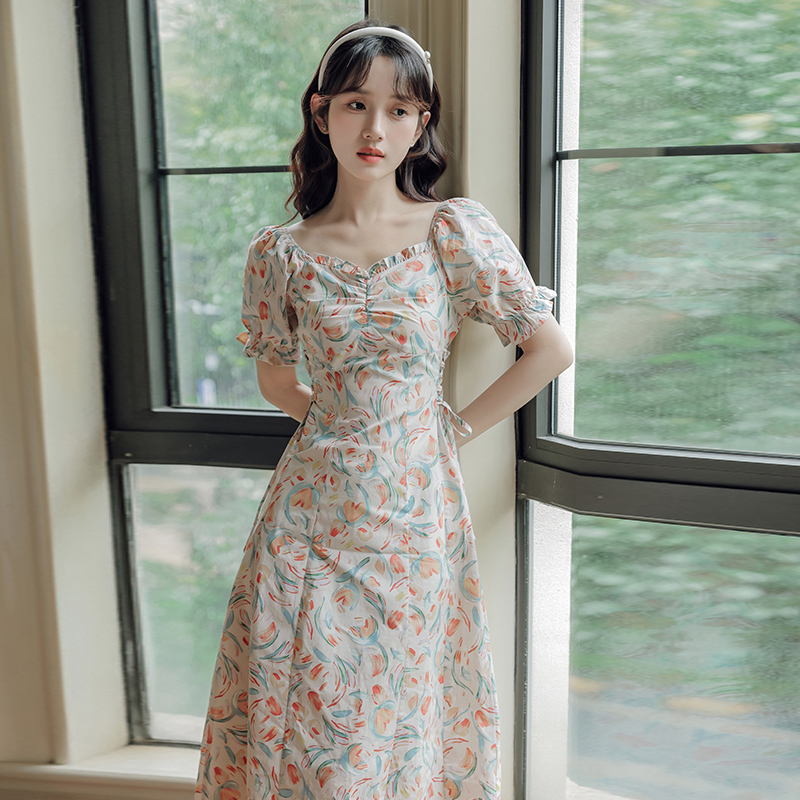 Summer Casual dress France style long dress for women