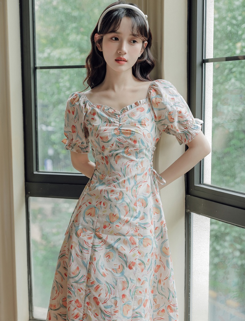 Summer Casual dress France style long dress for women